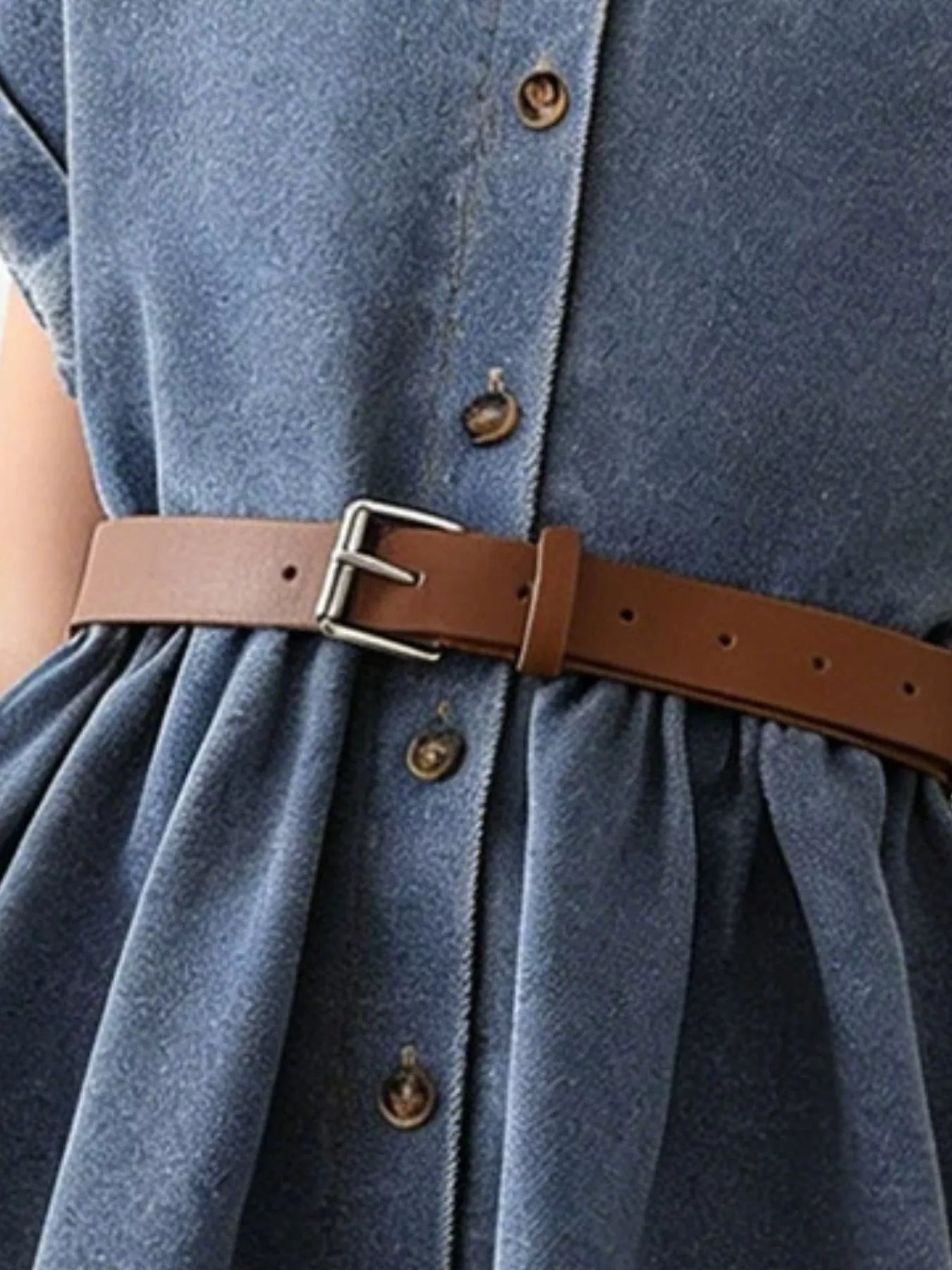 Blue Haven Button-Front Denim Dress - Tiny Haven