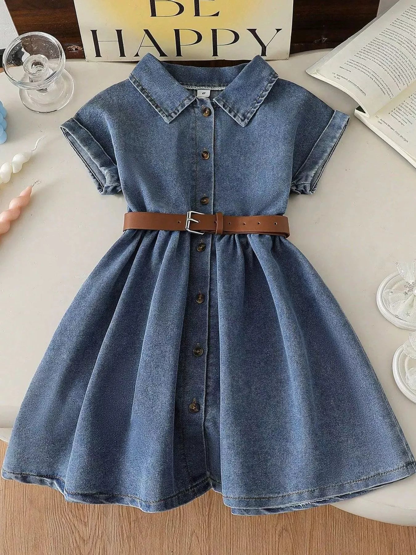 Blue Haven Button-Front Denim Dress - Tiny Haven