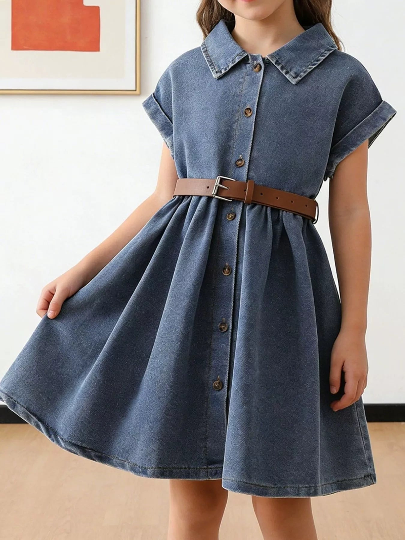 Blue Haven Button-Front Denim Dress - Tiny Haven