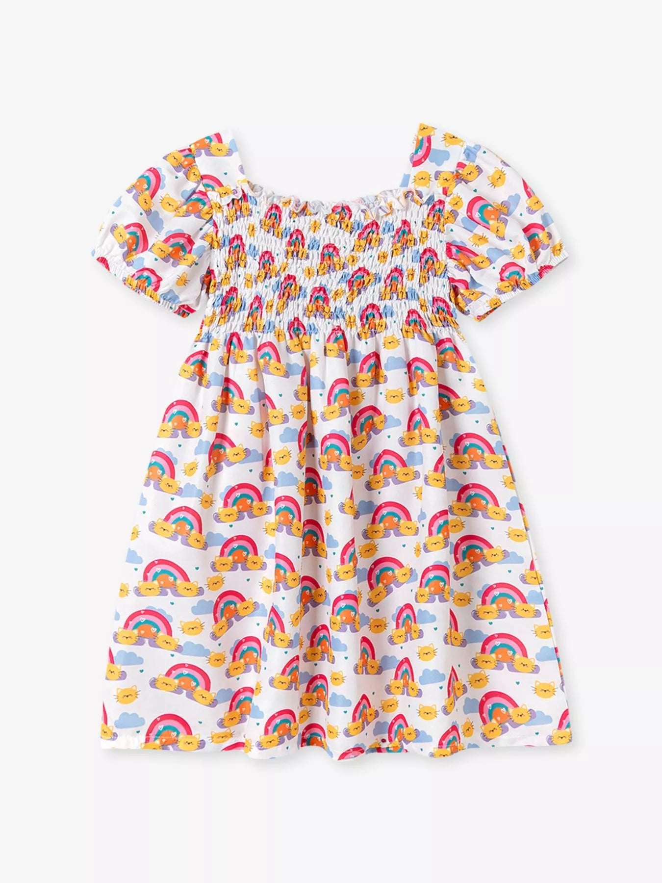 Blush Smocked Puff Sleeve Dress - Tiny Haven