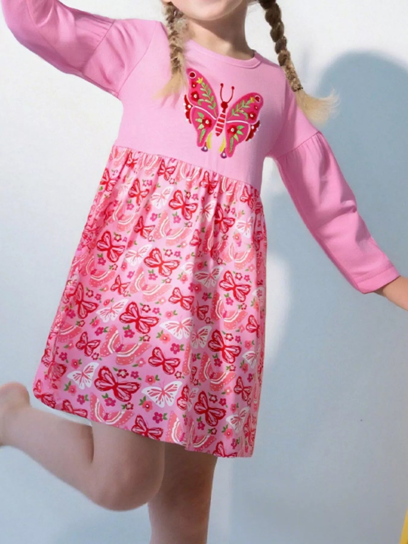 Butterfly Meadow Cotton Dress - Tiny Haven