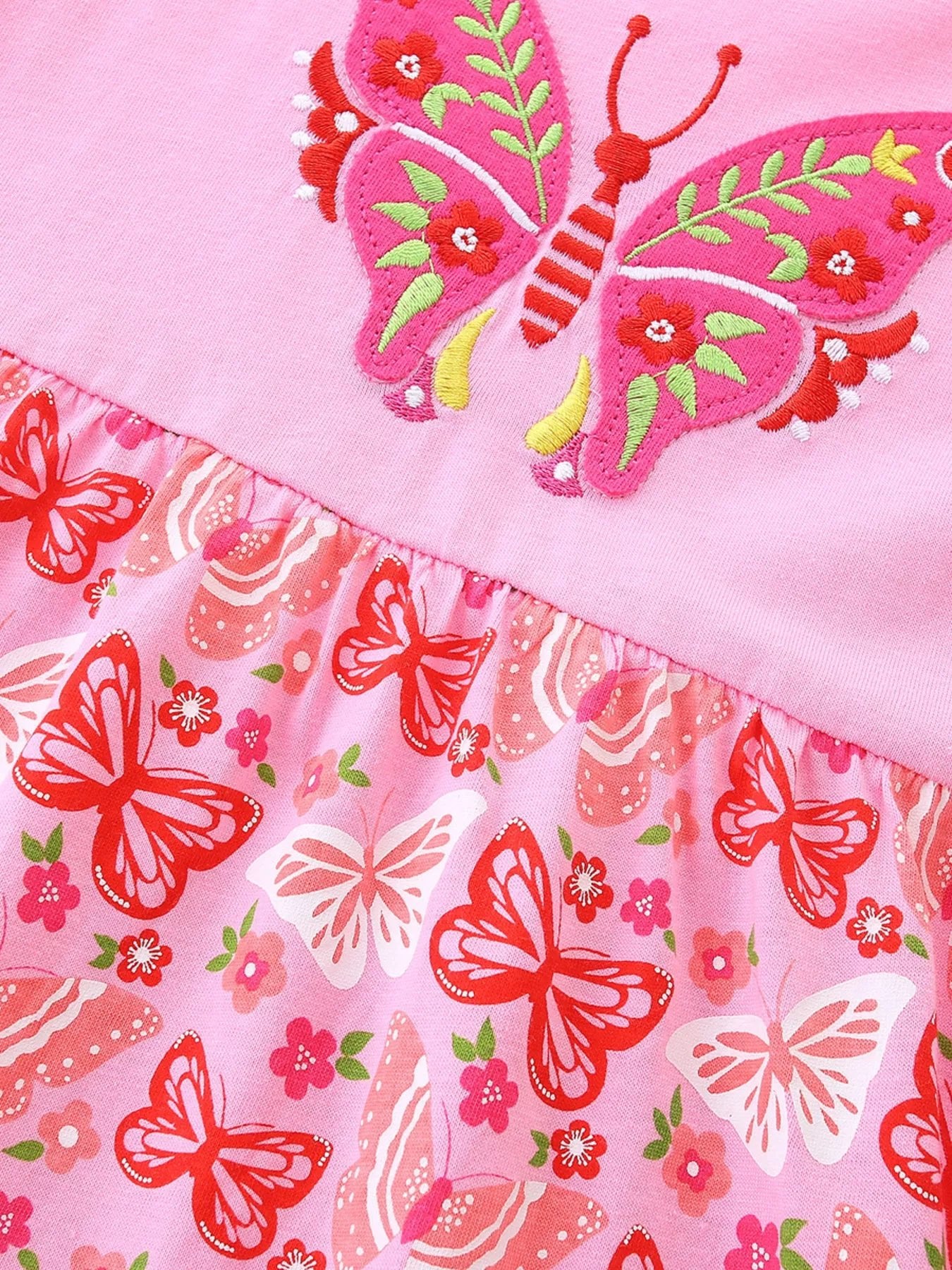 Butterfly Meadow Cotton Dress - Tiny Haven
