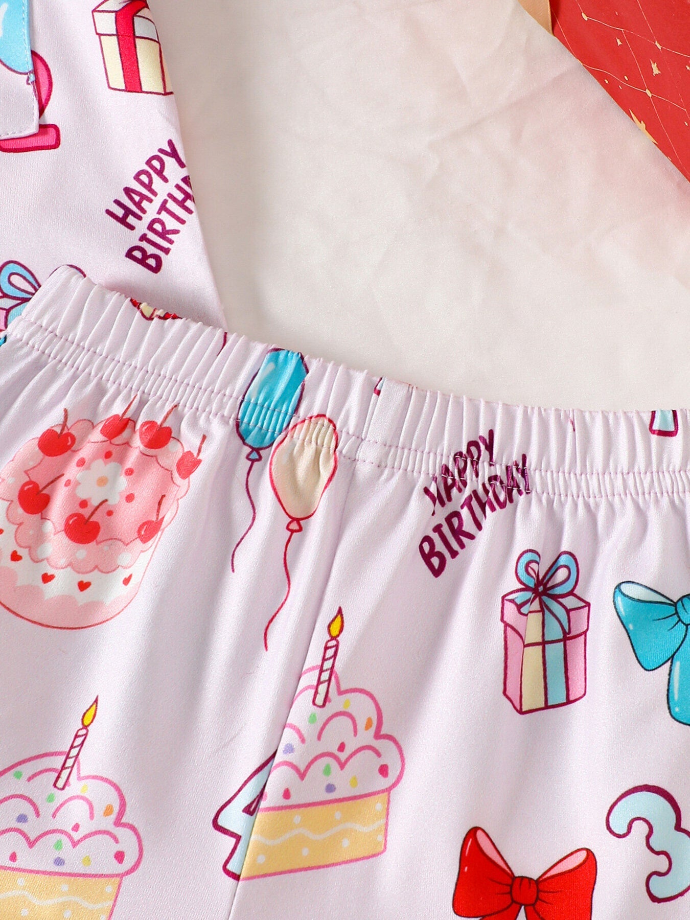 Children's Birthday Cake Print Shirt and Shorts Pajama Set - Tiny Haven