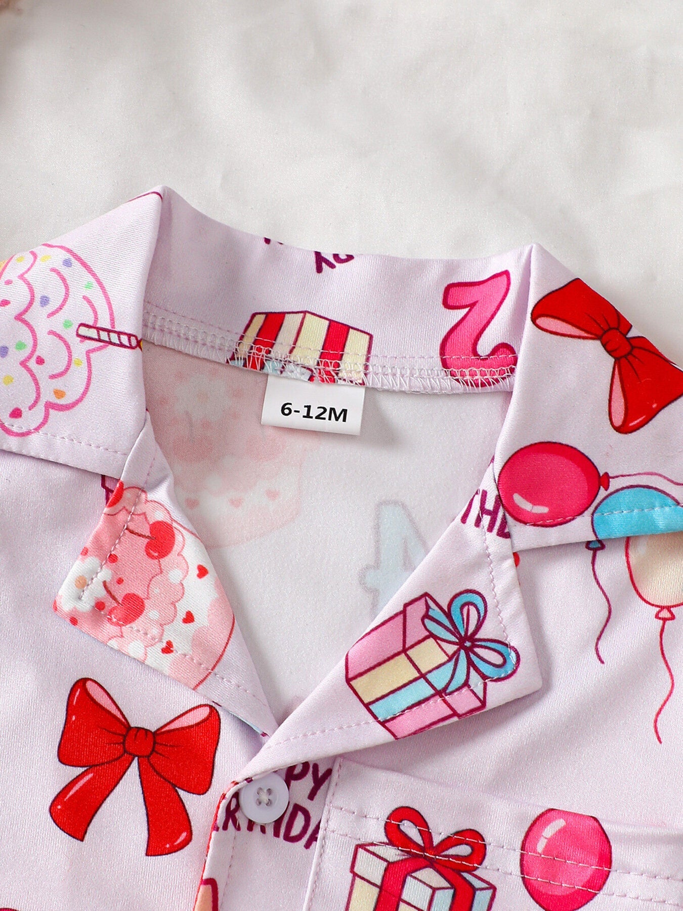 Children's Birthday Cake Print Shirt and Shorts Pajama Set - Tiny Haven