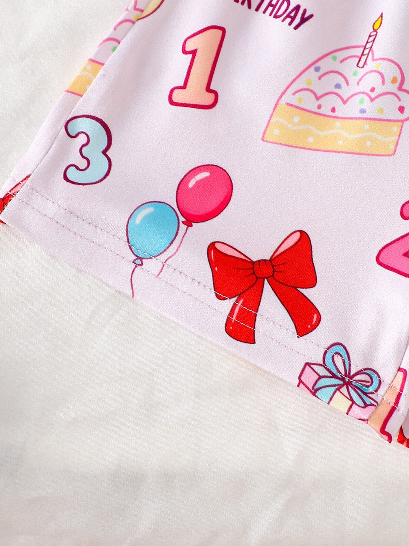 Children's Birthday Cake Print Shirt and Shorts Pajama Set - Tiny Haven