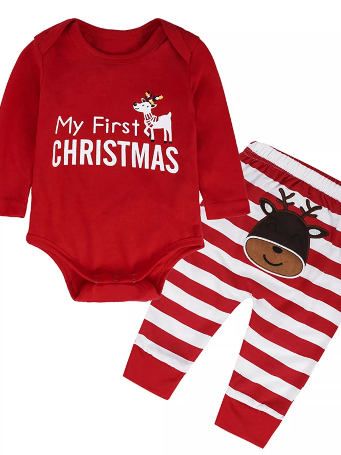 Children's My First Christmas Reindeer Baby Outfit Set - Tiny Haven