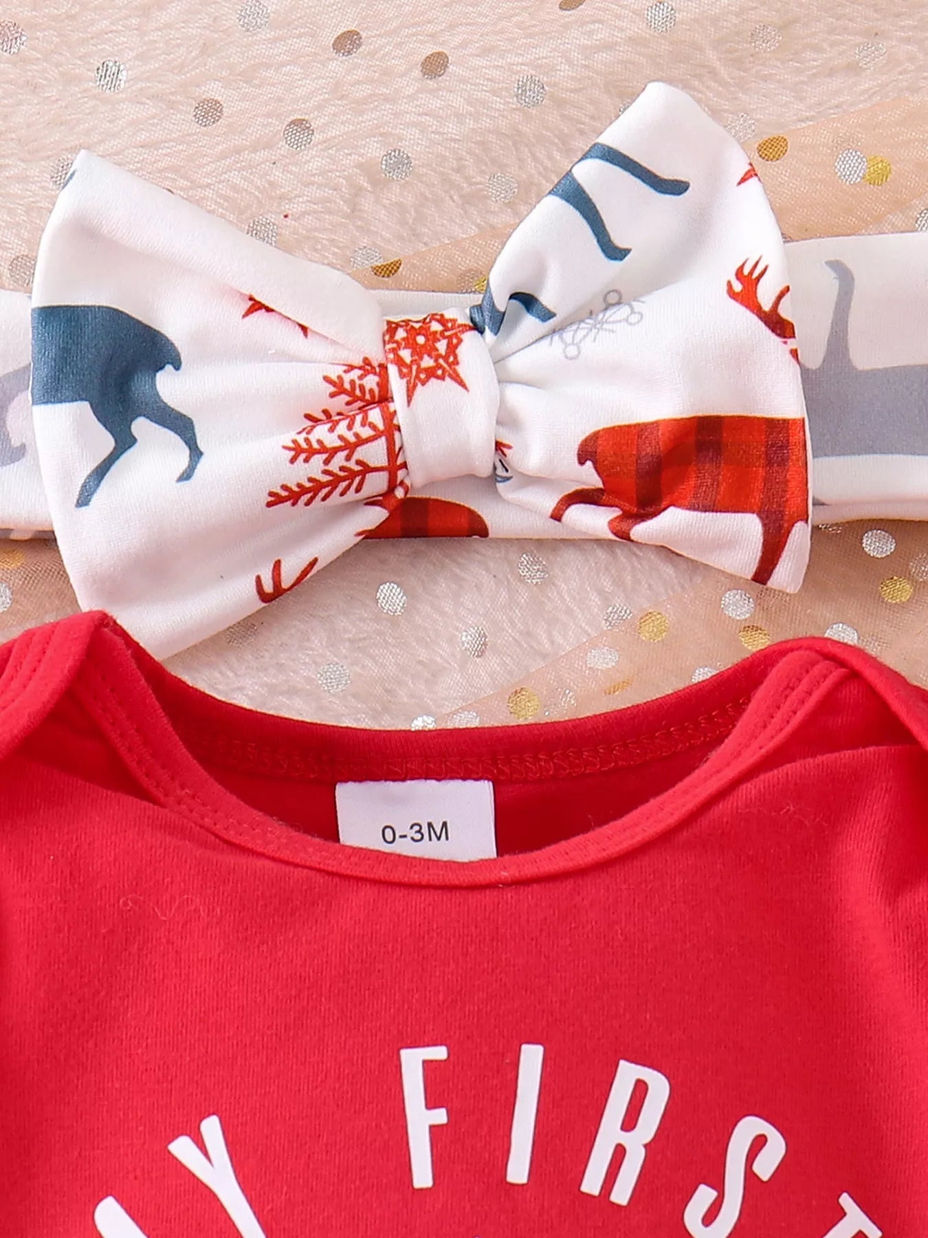 Children's My First Christmas Ruffle Sleeve Set - Tiny Haven