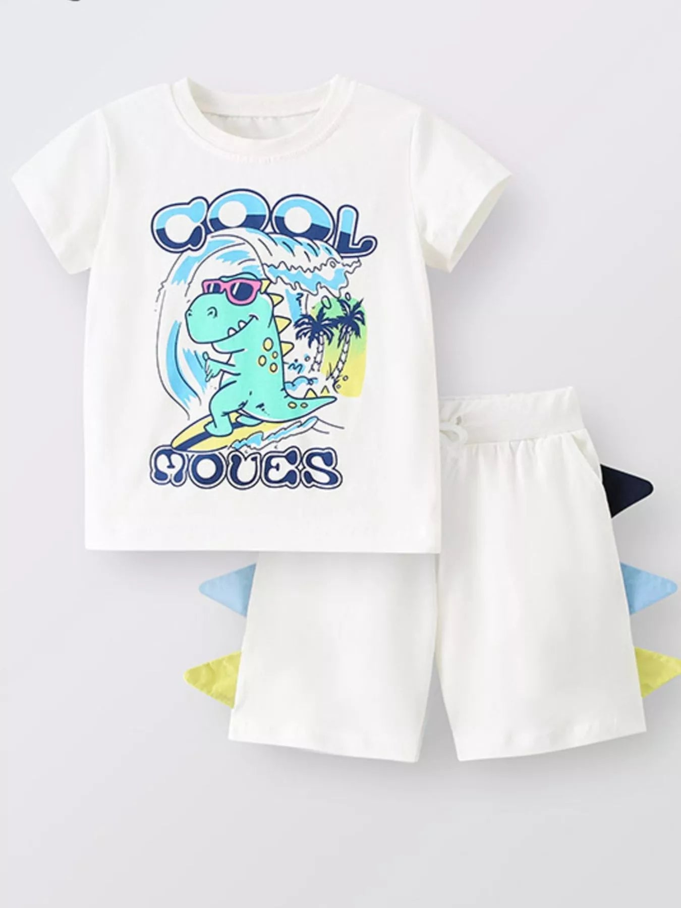 Dino Meadow Tee & Shorts Set - Tiny Haven