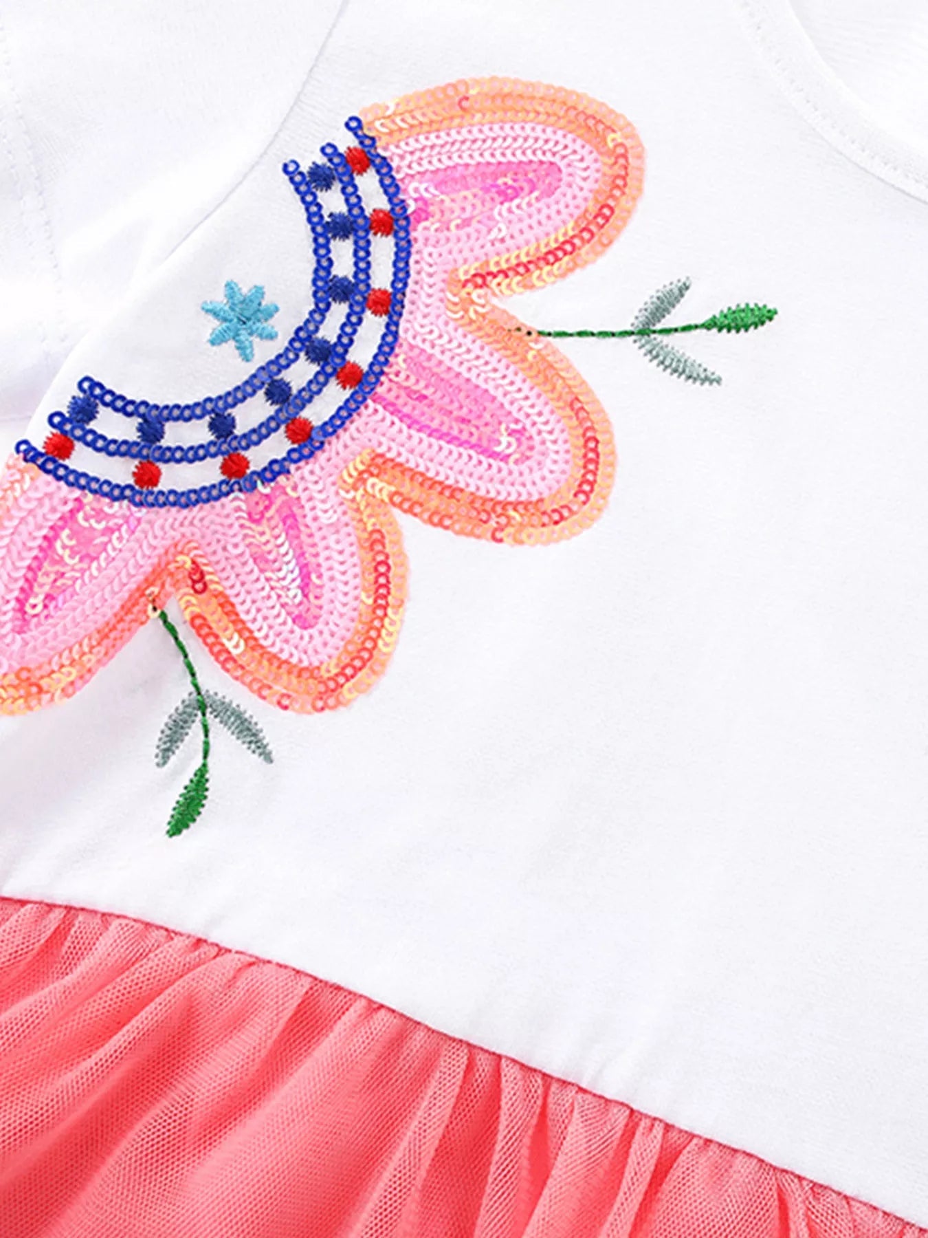 Embroidered Garden Tulle Dress - Tiny Haven