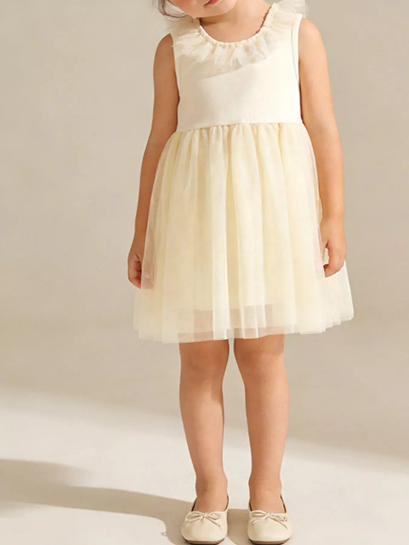 Grace Ruffle Collar Tulle Dress - Tiny Haven