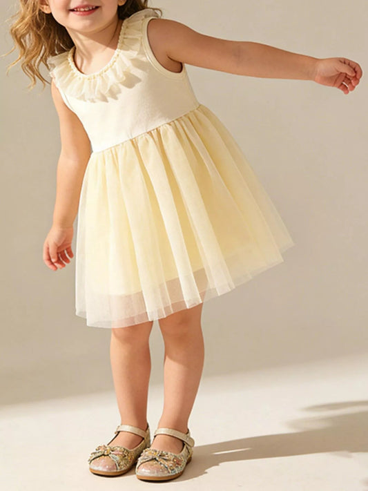 Grace Ruffle Collar Tulle Dress - Tiny Haven