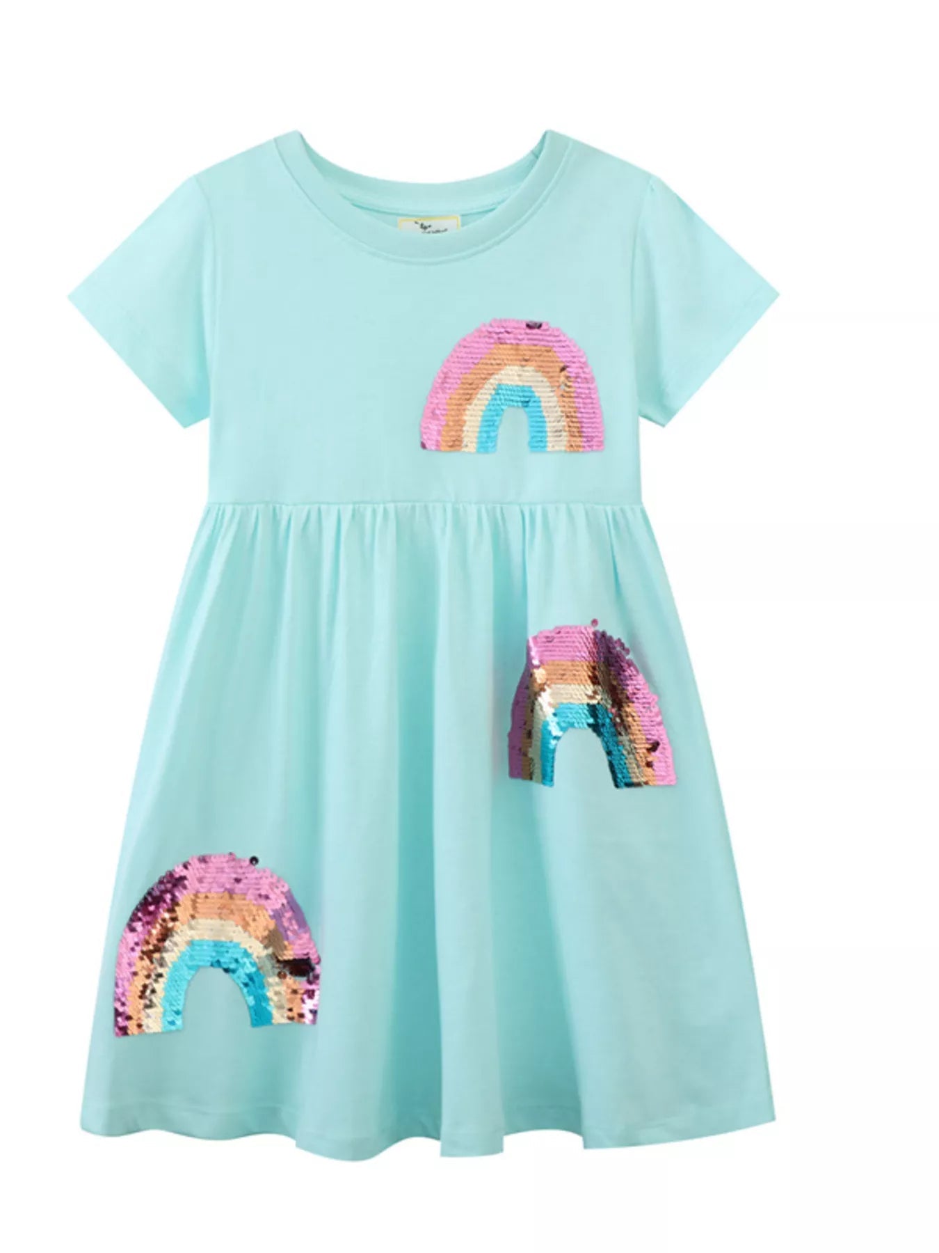 Pastel Rainbow Sparkle Dress - Tiny Haven