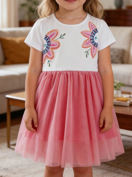 Petal Sparkle Occasion Tulle Dress - Tiny Haven