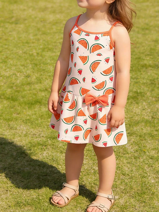 Watermelon Picnic Sleeveless Sundress - Tiny Haven